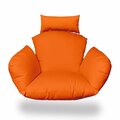 Homeroots Primo Orange Indoor & Outdoor Replacement Cushion for Egg Chair 472994